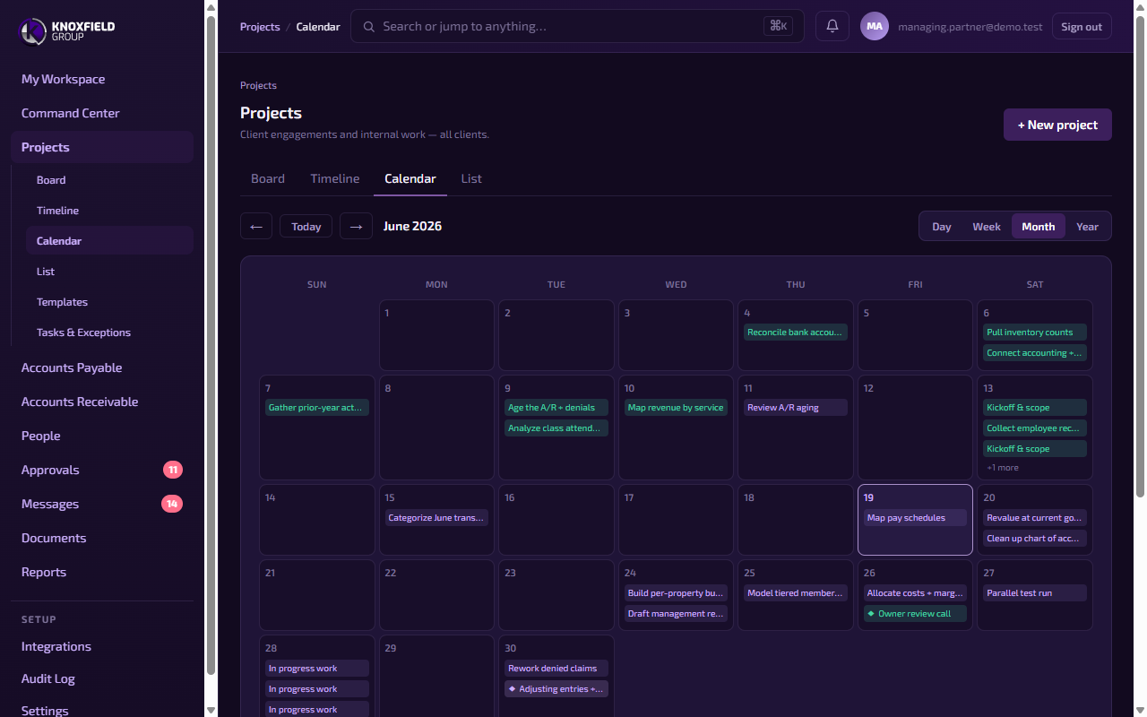 Knoxfield portal: Calendar
